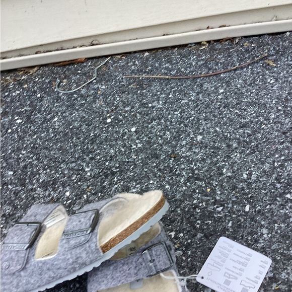 Birkenstock Arizona Wool Shearling Adjustable Slide Sandals Fur Lining NEW - Picture 3 of 5